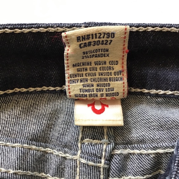 TRUE RELIGION DARK WASH SEQUIN POCKET BOOT CUT JE… - Picture 13 of 16